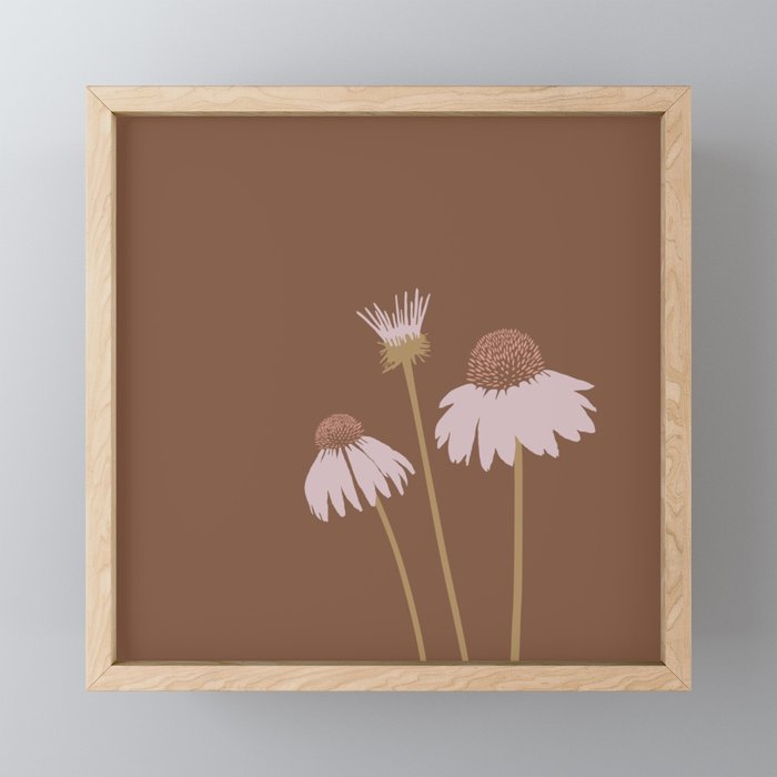 Wild Echinacea / Coneflower Framed Mini Art Print