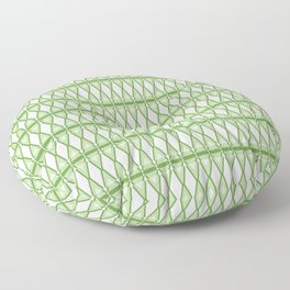 Rounded Edge Triangles Pattern - Greens Floor Pillow