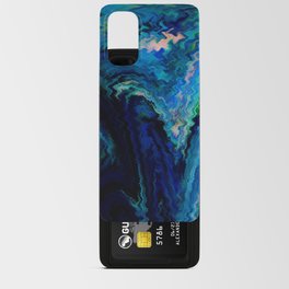Distorted Blue Pattern Artwork Android Card Case