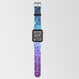 Glitter Galaxy Stars : Turquoise Blue Purple Hot Pink Ombre Apple Watch Band