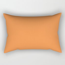 Colors of Autumn Warm Apricot Orange Solid Color Rectangular Pillow
