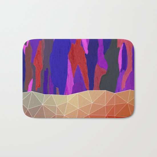 Abstract Colorful Pastel look Design Bath Mat