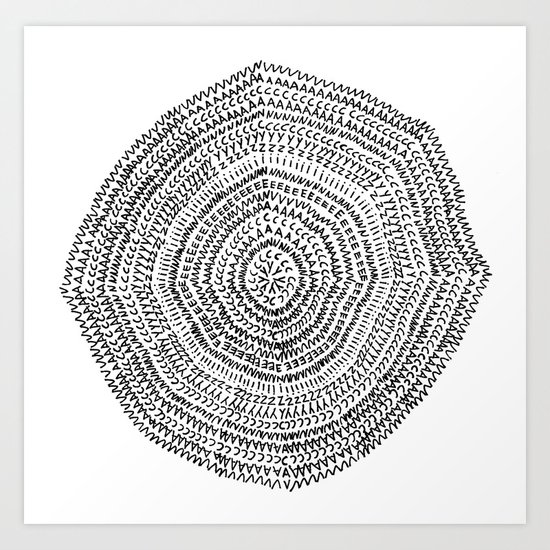 Vacancy Zine Mandala I B&W Art Print