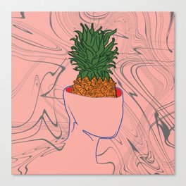 Pineapples are in my head Canvas Print