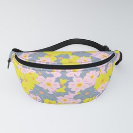 Pastel Spring Flowers On Pink Fanny Pack