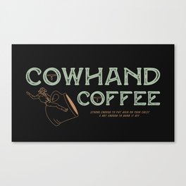 Cowhand Coffee - Vintage Mint & Mauve Canvas Print