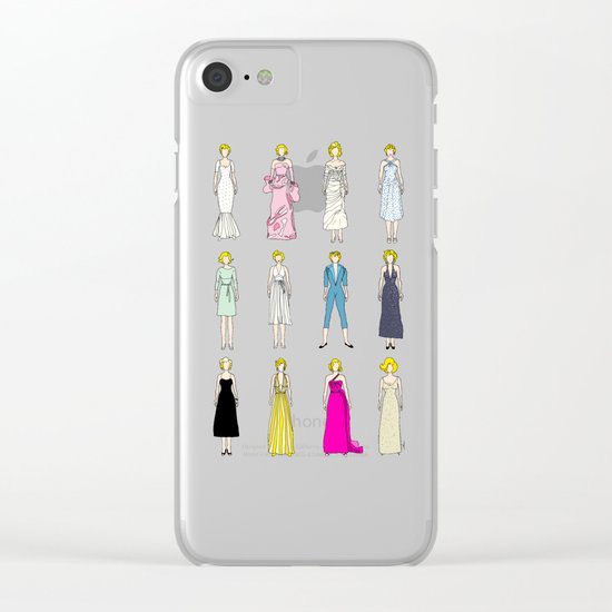 Outfits of Marilyn Fashion (White) Clear iPhone Case