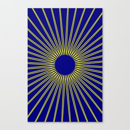 sun with navy background Canvas Print
