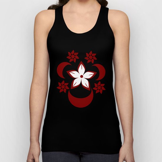 Orange floral fantasy Unisex Tank Top
