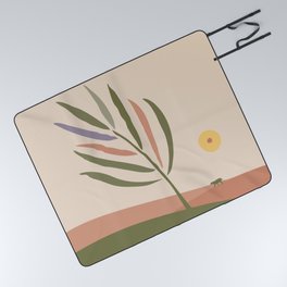 Panther Under The Sun - Abstract Landscape Picnic Blanket