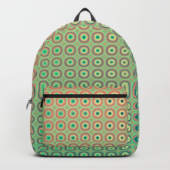 Shiny buttons retro pattern Backpack