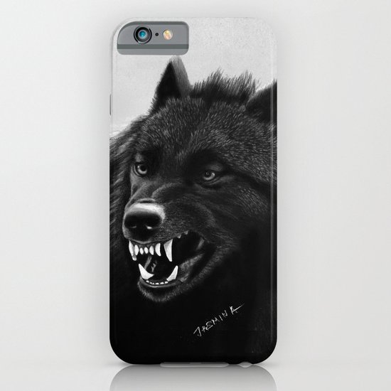 Roaring Black Wolf iPhone & iPod Case