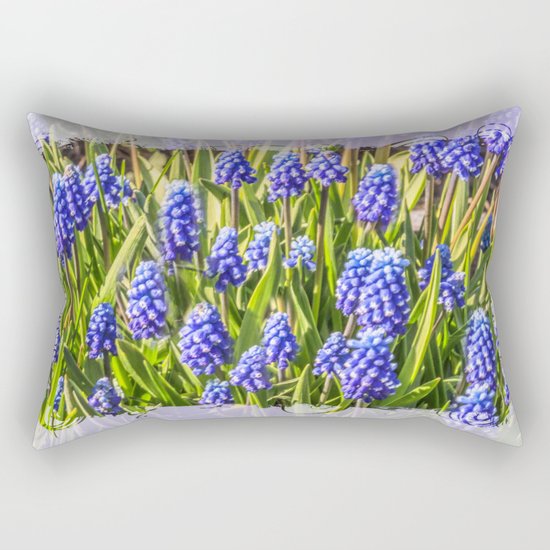 Grape hyacinths muscari Rectangular Pillow