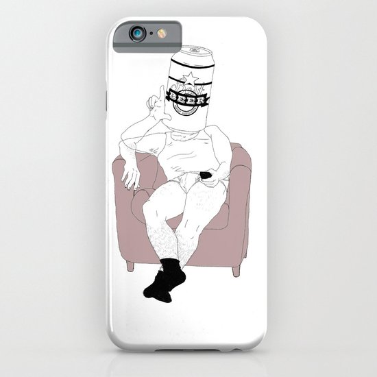 LAZY, BEER AND REMOTE ON COUCH iPhone & iPod Case