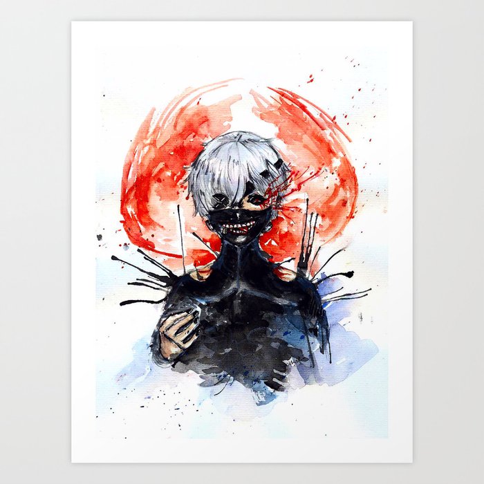 Tokyo Ghoul Kaneki Ken Art Print By Kayla Phan Society6