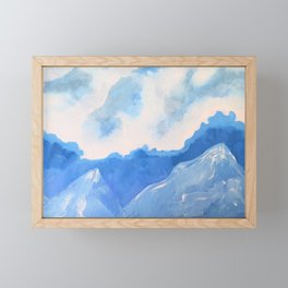 Cloudy Mountain Framed Mini Art Print