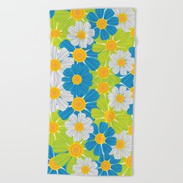 colourfull flower Beach Towel