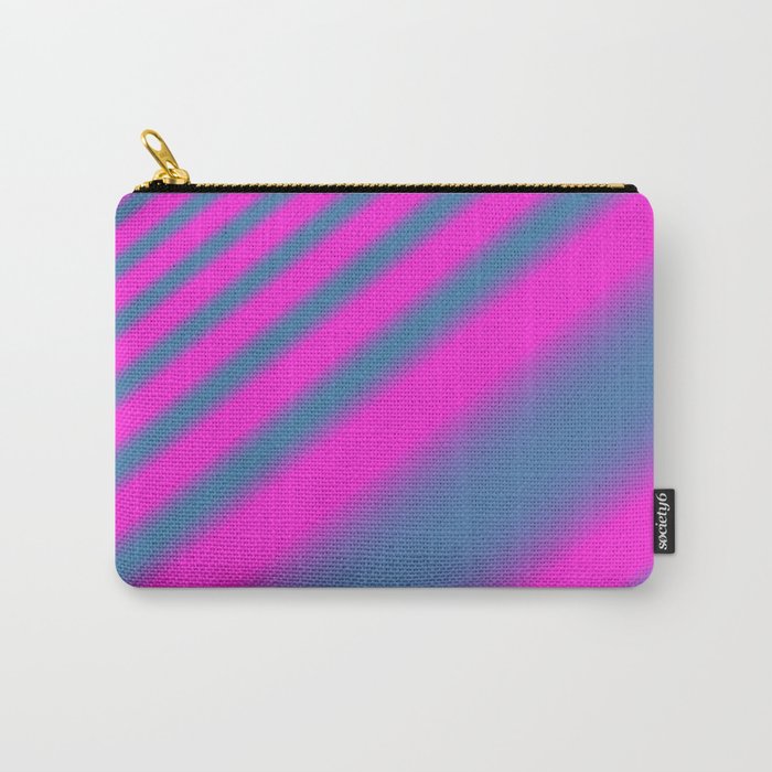 Pink n Gray Diagonal Stripes Carry-All Pouch by Ideas At 2am | Society6