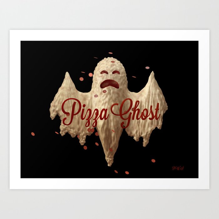 Pizza Ghost. Art Print