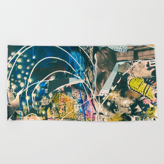 Art Graffiti vintage 4 Beach Towel