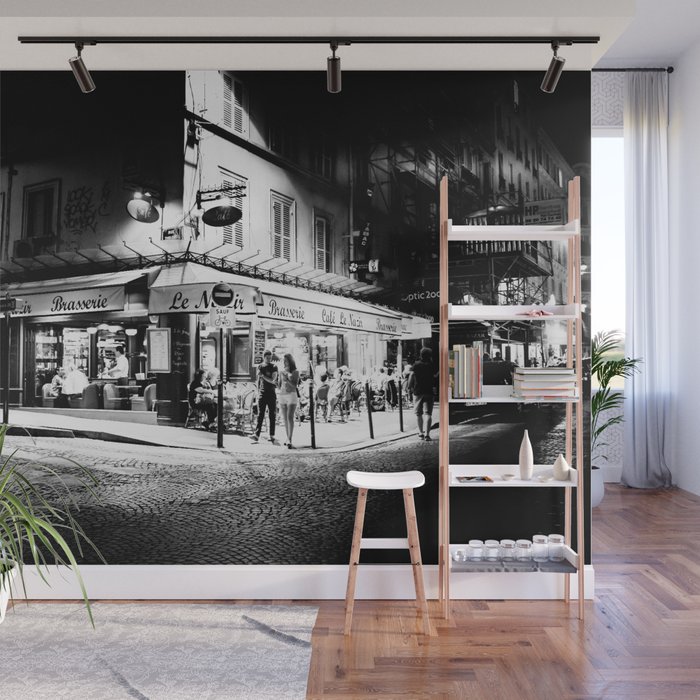 Cafe Le Nazir Montmartre Paris Wall Mural By Penname Society6
