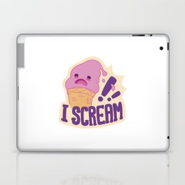 I Scream Cute and Funny Ice Cream Pun Laptop Skin