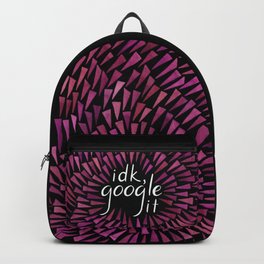 I don't know, Google it - Burgundy on Black Backpack