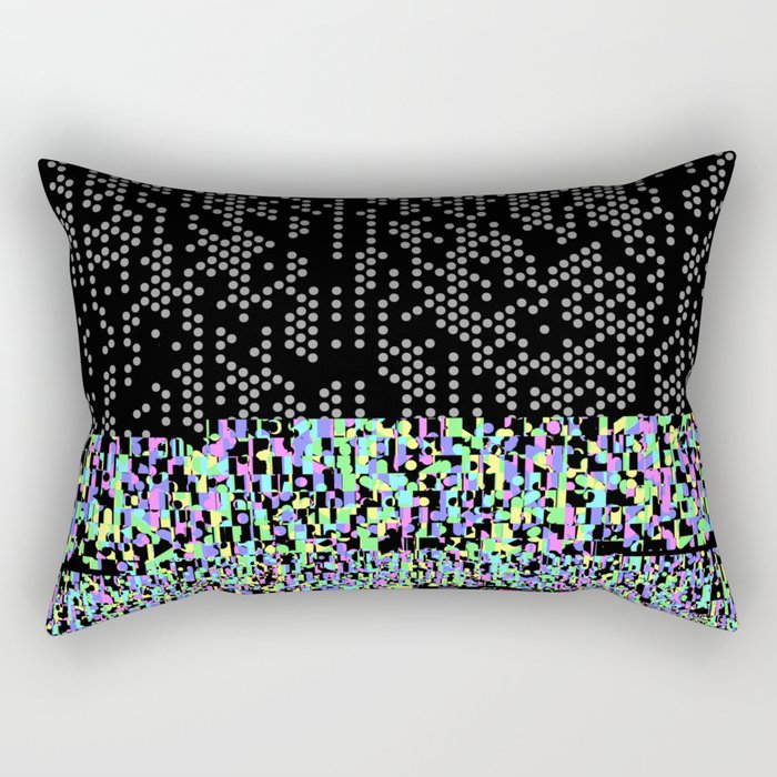geometric b.w_07. noton glitch Rectangular Pillow