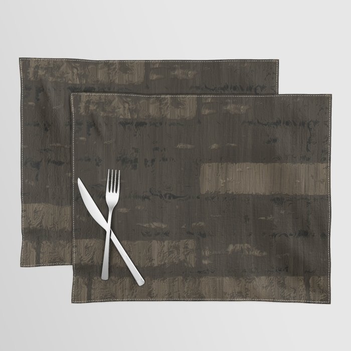 Brown engraved wood board Placemat