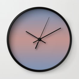Modern Dusty Rose Pink And Blue Ombre Gradient Pattern Abstract Wall Clock