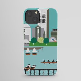 Boston, Massachusetts - Skyline Illustration by Loose Petals iPhone Case