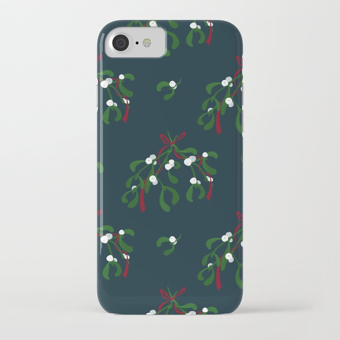 Mistletoe and red tape iPhone Case