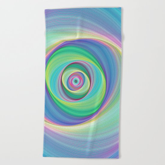 Asymmetric circles around the circle Beach Towel
