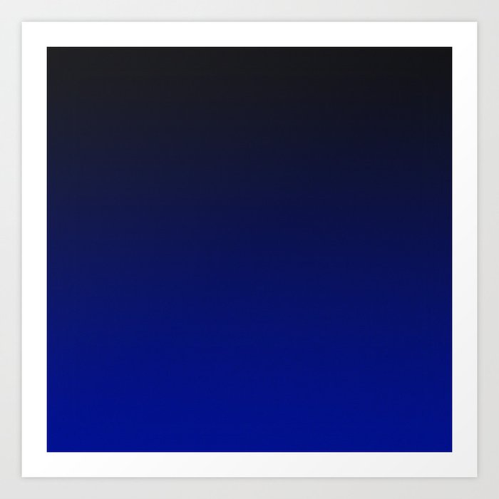 Cobalt blue Ombre Art Print