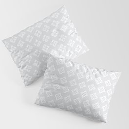 White & Light Grey Simple Pattern Pillow Sham