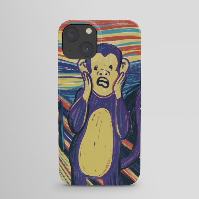 Screaming Monkey (Scream Parody) iPhone Case