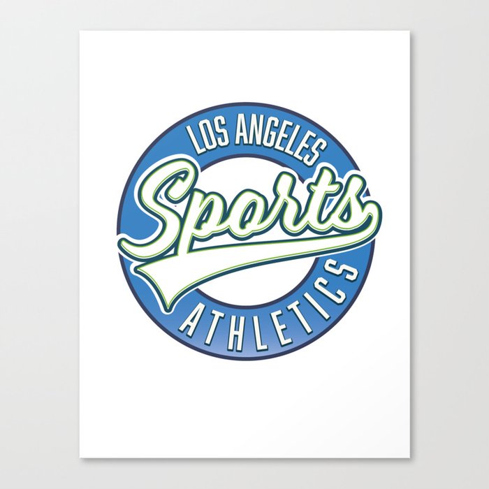 Los Angeles Sports Athletic Logo Canvas Print