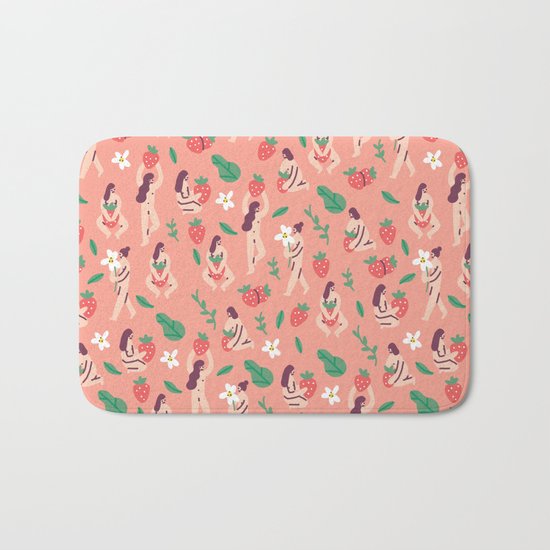 Strawberry Girls Forever Bath Mat