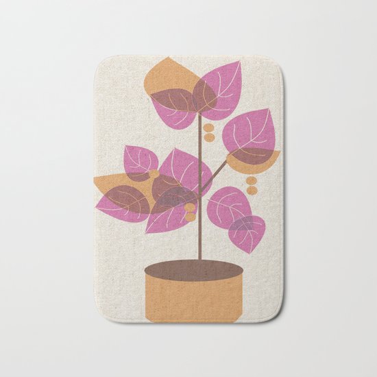 Purple Tree Bath Mat