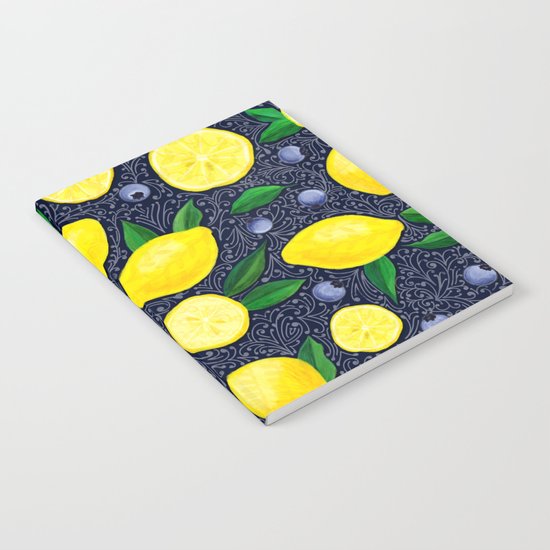 Lemon Blueberry Tart Notebook