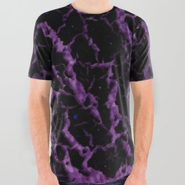 Cracked Space Lava - Glitter Purple All Over Graphic Tee