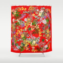 Gypsy Stoner on Red Shower Curtain