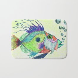 Funky Fish Art - By Sharon Cummings Bath Mat