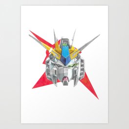 Nu Gundam Portrait Art Print