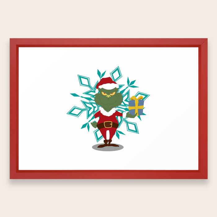 Merry Christmas Grinch Toon Framed Art Print By Tokkatrain Society6