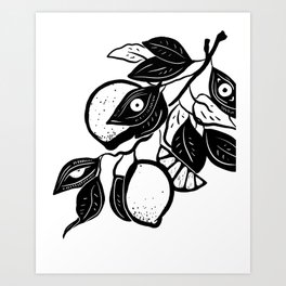 Lemon Botanical Art Print