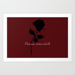 thorns and roses Art Print