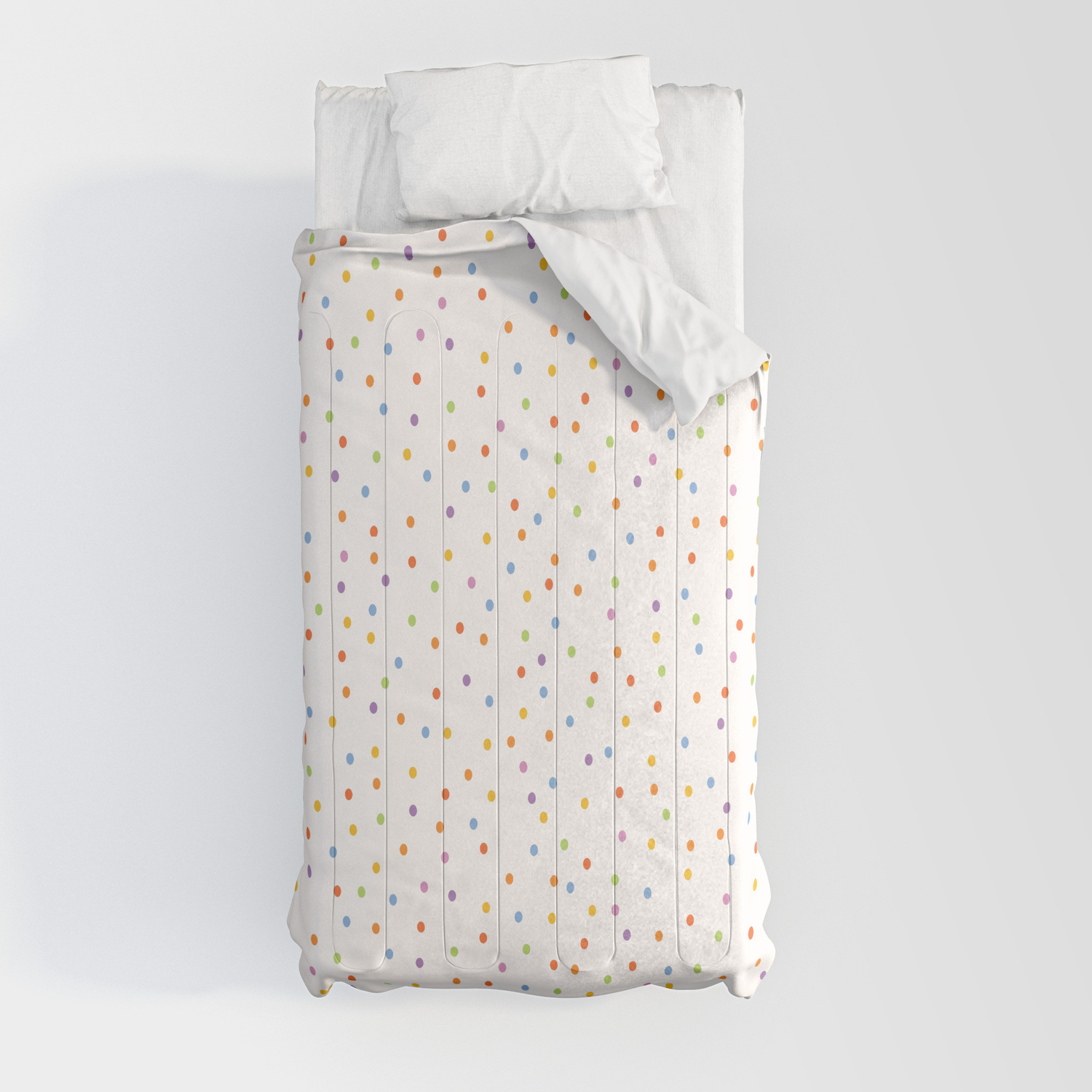Hand Painted Tiny Rainbow Dots Confetti Comforters By Limolida Design Studio Society6
