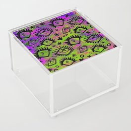 Alternative Trippy Eye Pattern (Neon) Acrylic Box