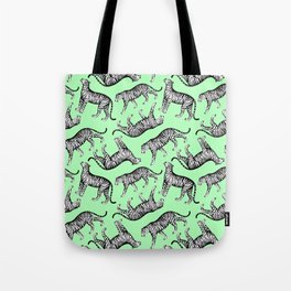 Tigers (Green and White) Tote Bag